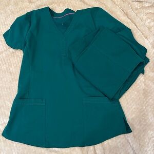Teal purple label Scrub Top and Pants Set